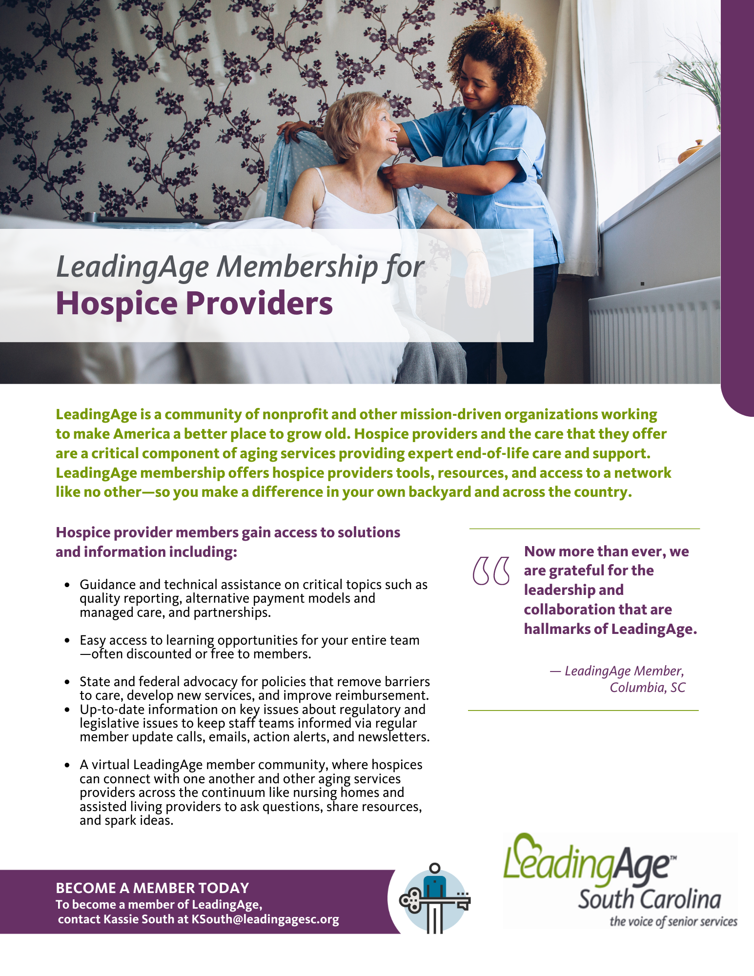 LeadingAge information for Hospice Membership